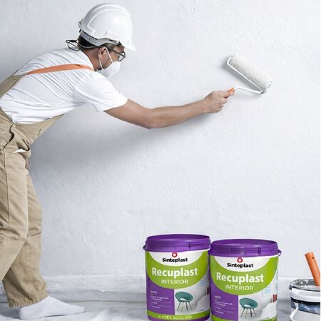 Pintura Latex Interior Recuplast Mate X 10 Lts Color Blanco