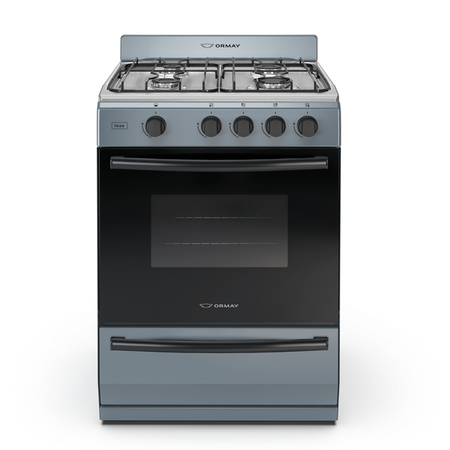 COCINA ORMAY INOX GRIS  (NUEVA) MULTIGAS PLANCHA DE ACERO - 4608236