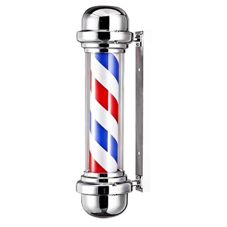 Farol Barbería Gadnic Poste Barber Cilindro Giratorio Con Luz