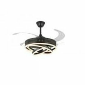 VENTILADOR DE TECHO RETRACTIL STAR TRAK STVTN-43-SM LED NEGRO CLUZ 65W. MINIMALISTA - 4609249