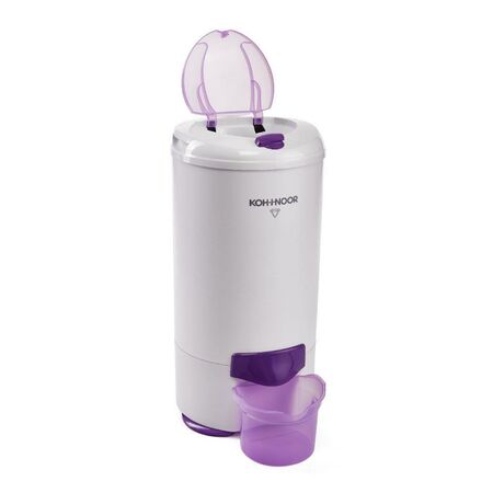SECARROPAS KOHINOOR C-765/2 VISION - 6.5KG CON RECIPIENTE, BLANCO Y DETALLES VIOLETAS, CENTRIFUGO