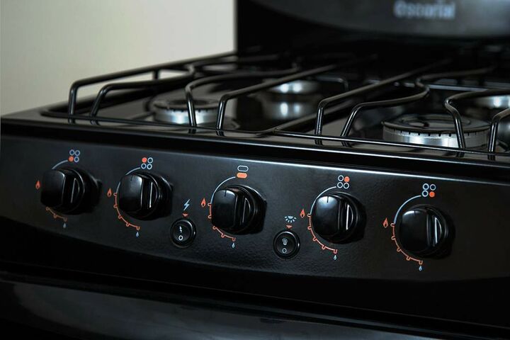 Cocina Escorial PALACE CRISTAL BLACK Gas Envasado Luz Encendido - Vista 3