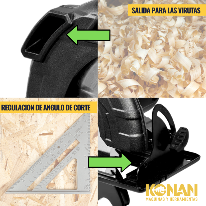 Sierra Circular 1300w Konan 24 Dientes Frecuencia 50 - Vista 7