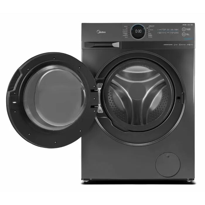 Lavasecarropas Midea Mf-200d120bt-a1 Inverter Smart 12 Kg  8GKG secador por calor 1400RPM GRIS - Vista 3