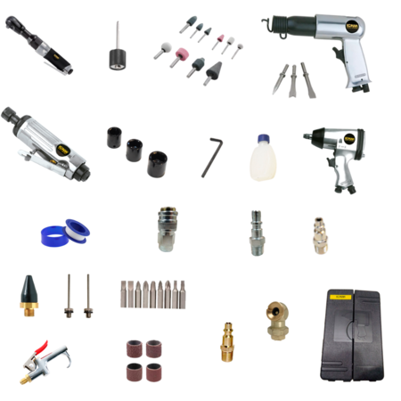 Kit De Herramientas Neumáticas Prof 71 Pcz Konan