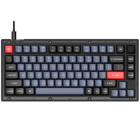 Teclado Mecánico Keychron V1 MAX Inalámbrico 75% Switch Rojo Retroiluminado RGB