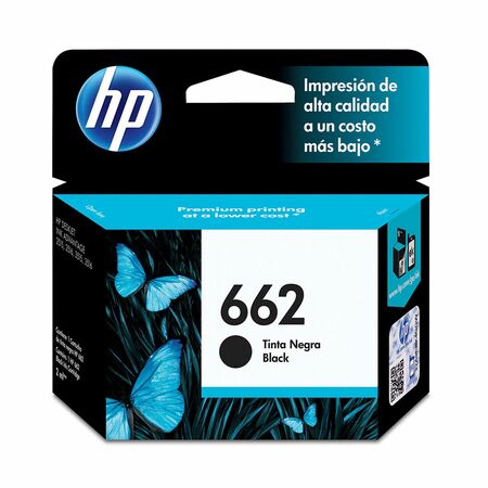 Cartucho de Tinta HP 662 NEGRO CZ103AL original