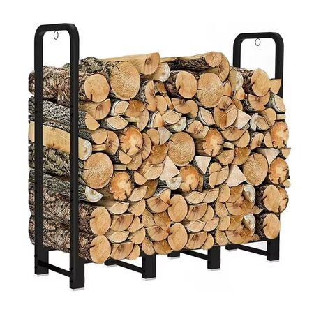 Soporte Porta Leña Gadnic Reforzado Estante Metálico Alta Resistencia Interior Exterior