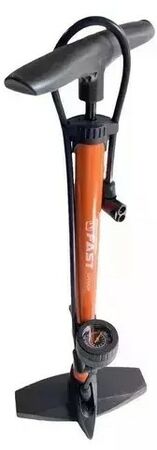 INFLADOR DE PIE DE ALUMINIO CON MANOMETRO FAST DOBLE VALVULA