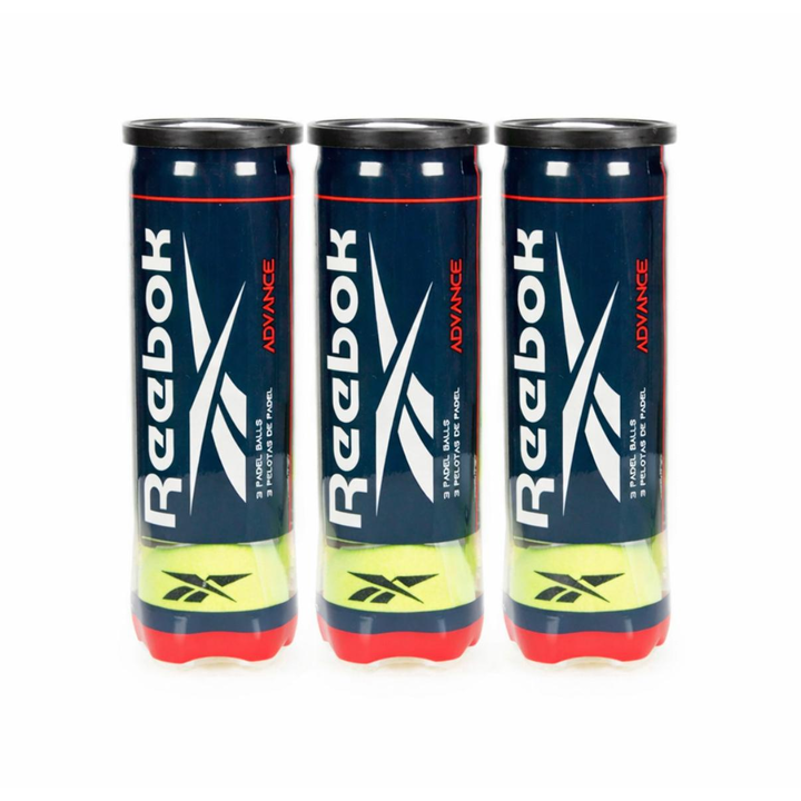 Pack X 3 Tubos Pelotas Padel Reebok Advance Amarillo - Vista 1