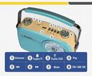 Radio Porttil Suono Bluetooth Vintage Retro Parlante Usb Aux Recargable - Miniatura 5