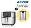 Combo Freidora De Aire 6,5l Tacho De Basura Automatico Plateado - Miniatura 2