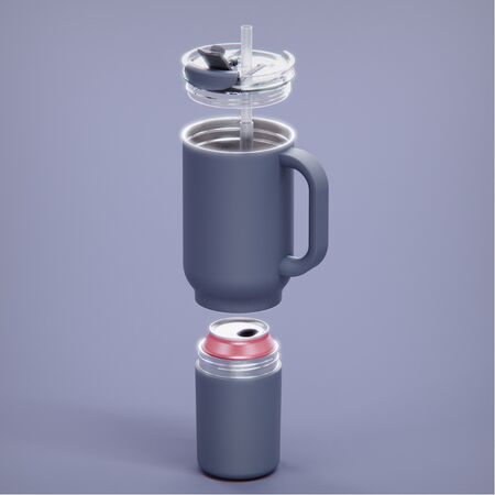 Vaso Asobu Duplex 660 ml  360 ml - Slate Grey