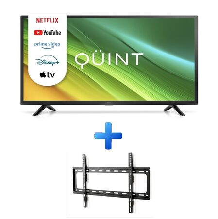 COMBO SMART TV QUINT 32" GOOGLE SMART HD QT4 + Soporte LCD Wall Mount 26" a 63" de Regalo