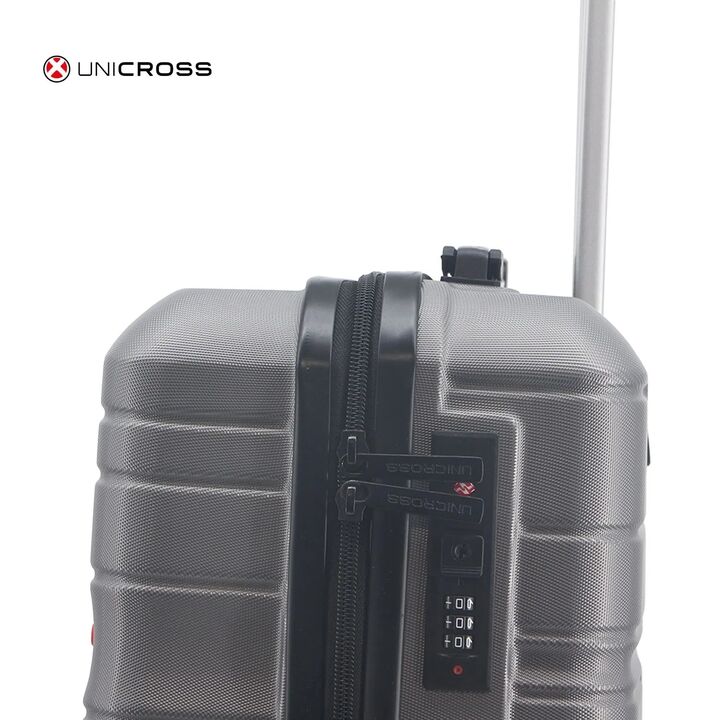 Valija Gris Carry On Unicross ABS 20 Ideal Cabina Ruedas 360° - Vista 4