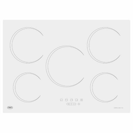 Anafe TST Vitroceramico Electrico Blanco 5 Hornallas