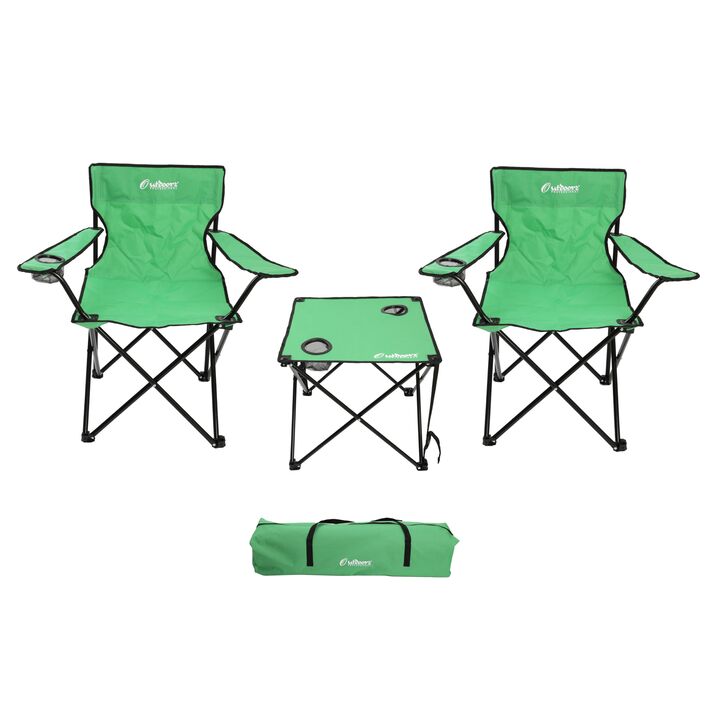 SET DE CAMPING CON MESA + SILLAS S2001 VERDE OLIVA OUTDOORS - Vista 1