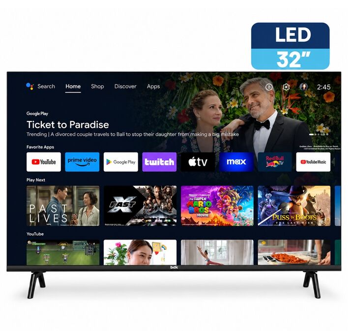 Smart Tv Bgh B3222s5a 32 Pulgadas Android Tv Hd Control Voz - Vista 1
