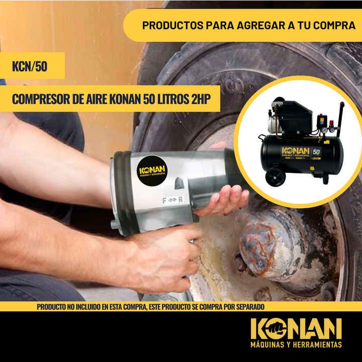 Kit Llave De Impacto Konan + Pulidora + Medidor 27 PCS - Vista 10