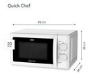 Microondas BGH B120M20 Mecnico Quick Chef Blanco 20 Litros - Miniatura 7