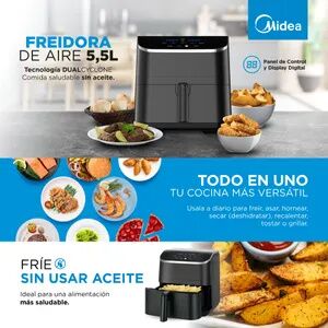 Freidora Sin Aceite Digital Midea Af-d155bar1 5,5 Lts 1700w - Vista 3
