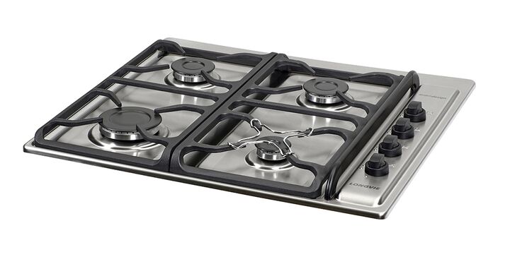 Anafe a gas LONGVIE A6600XF 60cm acero inox rejilla fundicion A - Vista 2