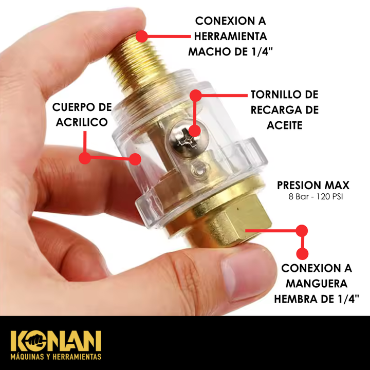 Konan Mini Lubricador Y Filtro Aire Trampa Agua P/compr. - Vista 3