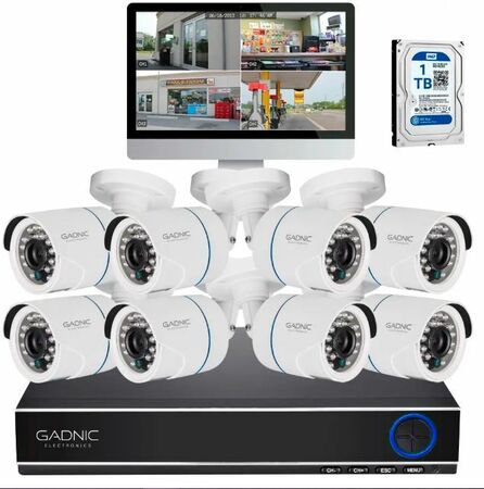 Kit x4 Cámaras de Seguridad Gadnic SX9 IP Motorizada WiFi P2P Full Hd Visión Nocturna
