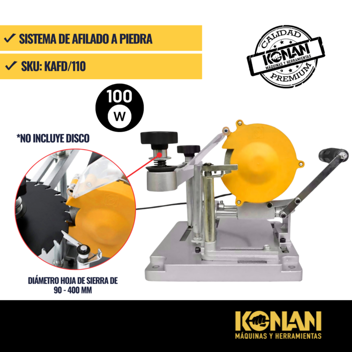 Afilador De Hojas De Sierra Ingletadora 110w 90-400mm Konan - Vista 3