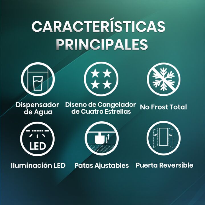 Heladera Hisense RT3N375NMC 379L No Frost Inverter Dispenser Inox - Vista 5