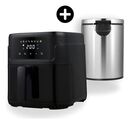 Combo Freidora De Aire 5 L Tacho De Basura Automatico Ecopro Negro - Miniatura 1