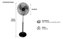 Ventilador de Pie Liliana Super Power 20 VP20POW 150W - Miniatura 2