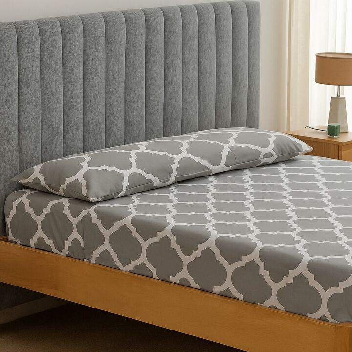 Juego de sabanas estampado 2 plazas y media 140x190 - Vista principal