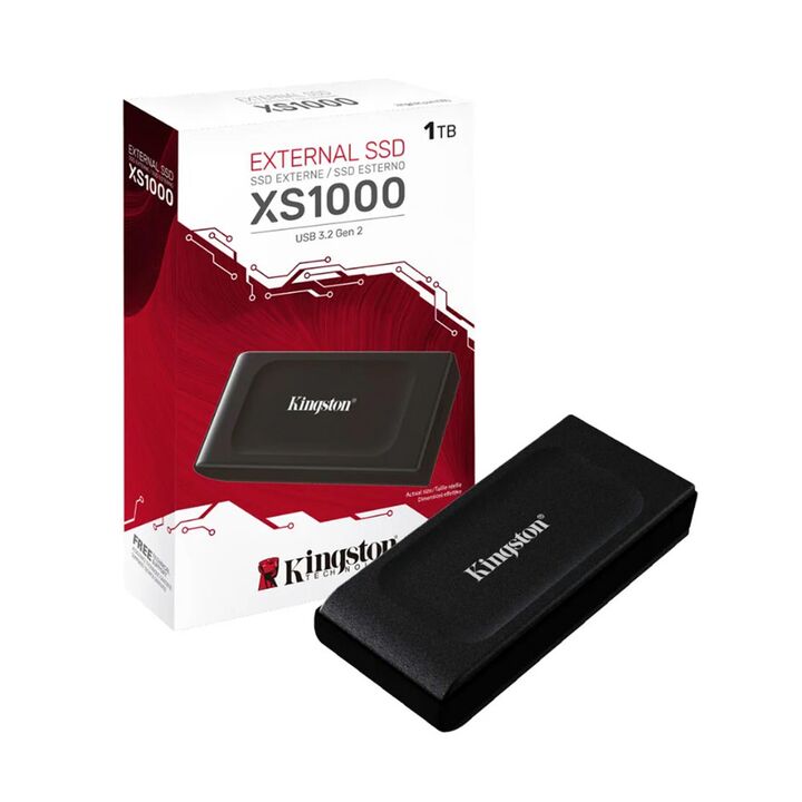 Disco Solido Externo SSD 1TB Kingston XS1000 Negro - Vista principal