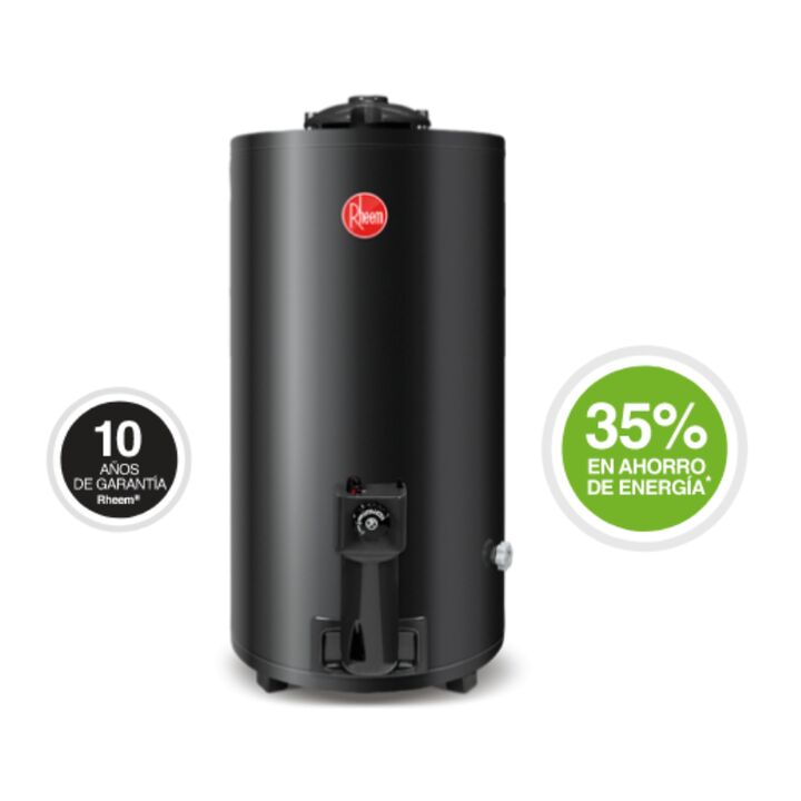 TERMOTANQUE RHEEM TGNP080RH DE PIE - 80LTS, C. SUP, GN, AEE - Vista principal