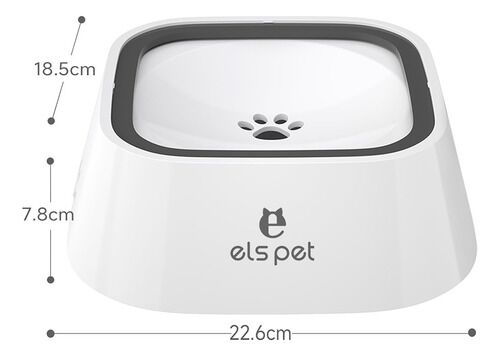 Bebedero 1L Antiderrame Antideslizante Perros Y Gatos Blanco - Vista 7