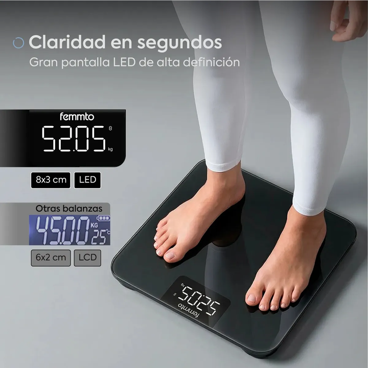 Balanza digital de baño Bluetooth Femmto - Vista 2