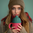 Mug Asobu Happy Hat 360ml - Red - Miniatura 4