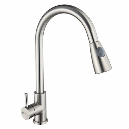 Grifería de Cocina Extraíble Monocomando de Acero Inoxidable