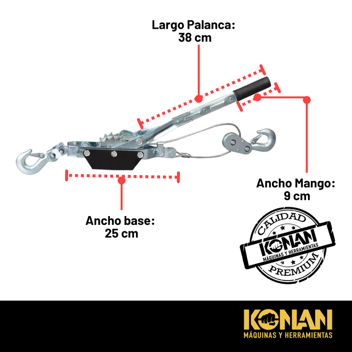 Aparejo Konan A Palanca 4 Tns. - Vista 5