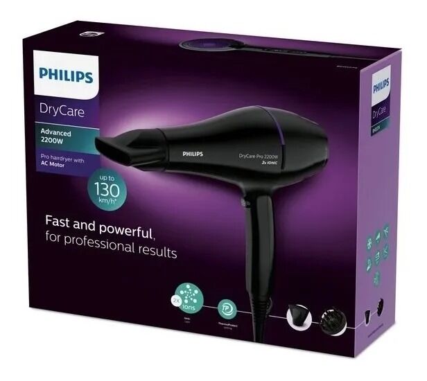 Secador De Pelo Philips Drycare Bhd27400 2200w Color Negro - Vista 3