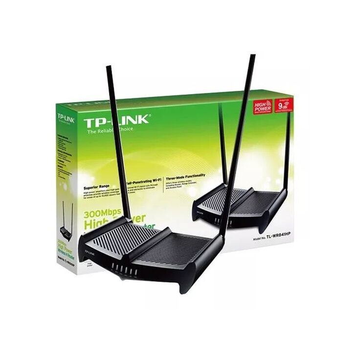 Router 4P Tp-Link Wr841Hp N300 High Power 2X9Dbi - Vista 1