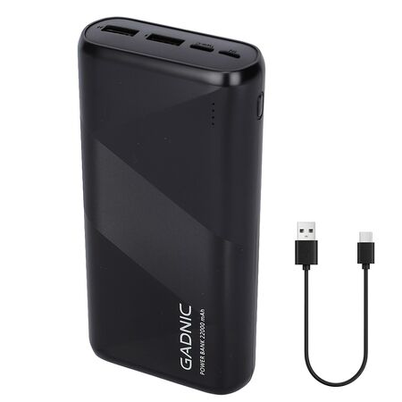 Cargador Portátil Gadnic Energy Power 22000 mAh 2 USB Carga Rápida