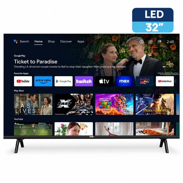 Smart Tv Bgh B3222s5a 32 Pulgadas Android Tv Hd Control Voz - Vista 2