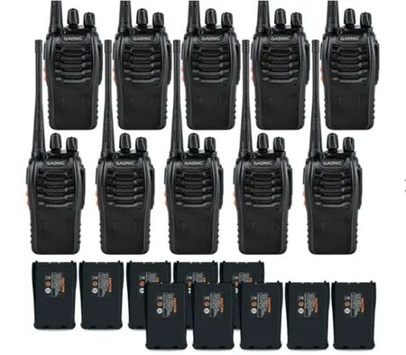 Kit x10 Handy Gadnic WK99U 5w 16CH UHF Hasta 10km