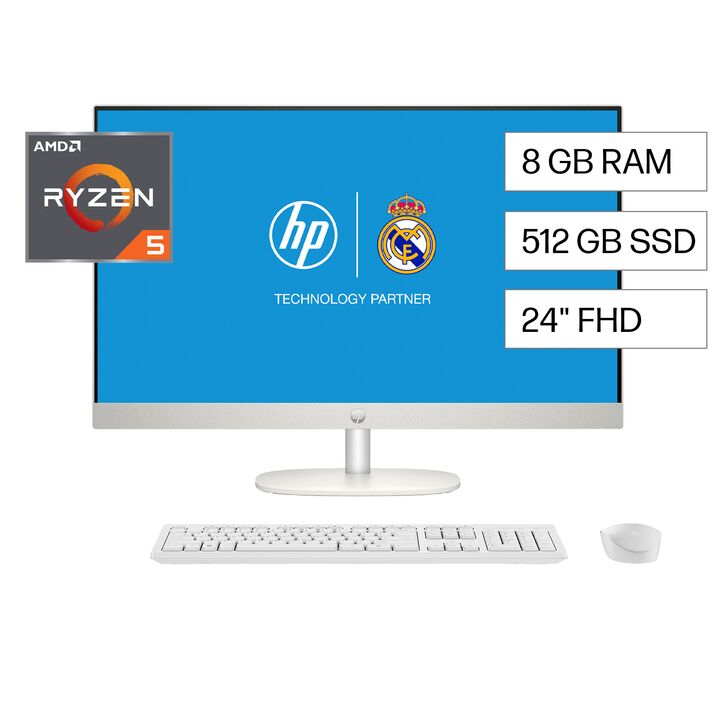 EQUIPO TODO EN UNO HP 24-CR0254LA R5 7520U 8GB 512 SSD 23.8" FHD W11HSL (BP5B9LA#AC8) - Vista principal