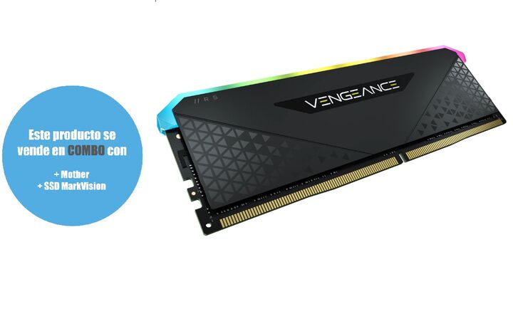 Memoria DDR4 Corsair 8Gb 3200 MHz Vengeance RGB - Vista principal