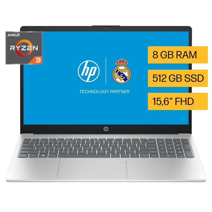 NOTEBOOK HP 15-FC0235LA R3-7320U 8GB 512GB 15.6 FHD W11HSL (B9TN9LA#AC8) - Vista 1