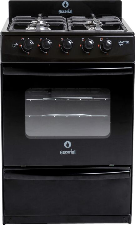 Cocina Escorial Multigas 56Cm 4 Hornallas Master Style Negro - Vista principal