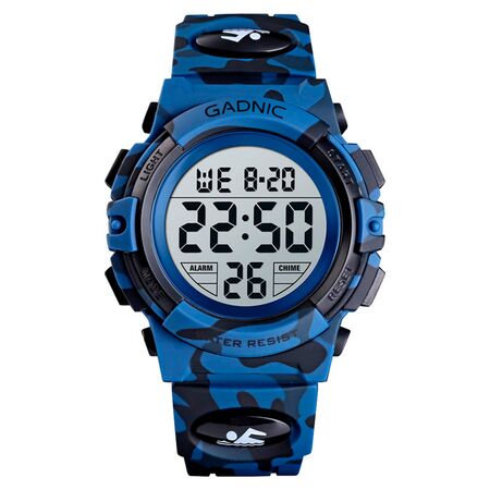 Reloj Digital Para Niños Azul Gadnic Deportivo Resistente Al Agua